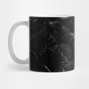 Deep Black Marble with White Veining Design Mug